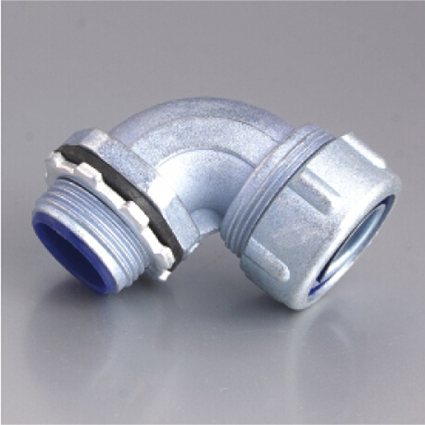 Plum Type 90 Degree Flexible Conduit Connector-ZINC-1A